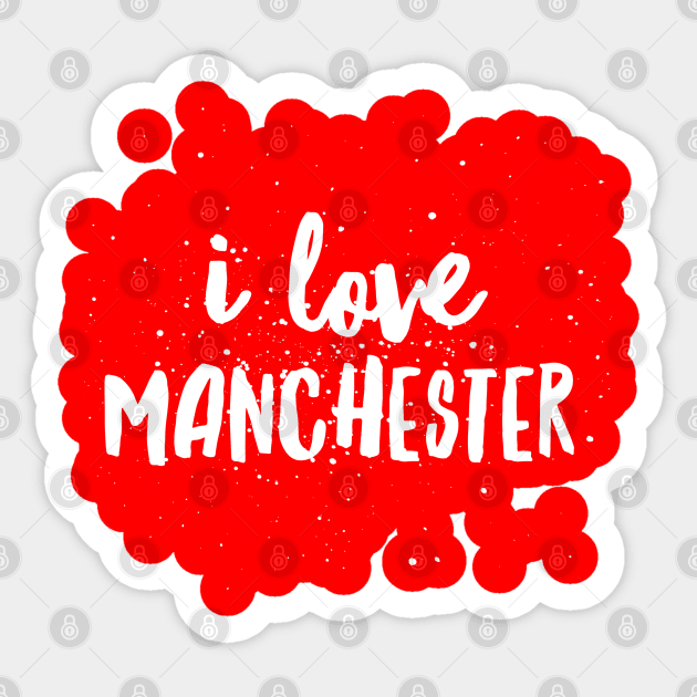 Ladies I Love Manchester Casual Souvenir Womens Sticker by AstroGearStore